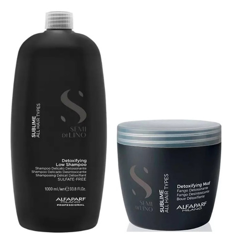 Kit Alfaparf Shampoo 1l E Mascara 500ml Detoxifying