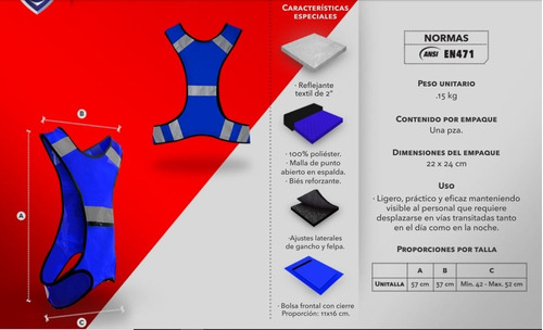 Chaleco  Alta Visibilidad Para  Ciclista O Motociclista