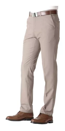 Pantalon De Vestir Yale Hombre Beige Poliester 10072 0451