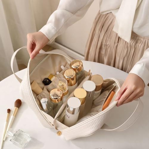 Bolsa De Maquillaje De Viaje Blanca Gran Capacidad Resistent
