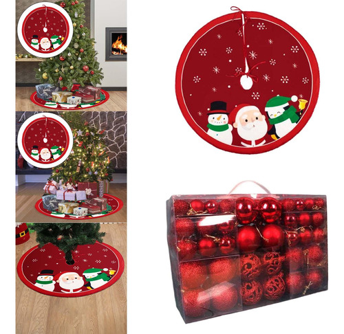 100 Uds Bola De Navidad Falda De Árbol De Navidad