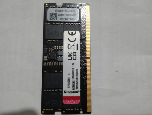 Memoria Ram Kingston Fury Impacto Ddr5 De 16 Gb 4800mhz. (Usado)