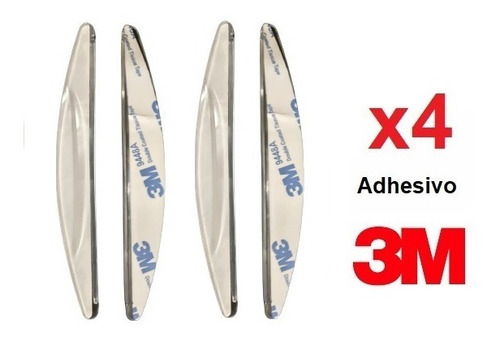 Imagen 9 de 9 de Protector Salva Puerta Moldura Adhesiva Auto X4 Transparente
