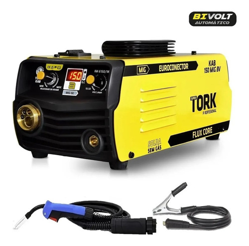 Imagem 2 de 6 de Máquina De Solda Inversora Kab 150 Mig S/gás - Rolo 1kg Tork