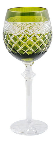 Taça Para Vinho Lodz Crystals Nowy Verde 400 Ml - Cada
