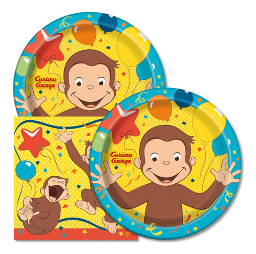 Curiosidad George Fiesta De Cumpleanos Suministros Conjunto