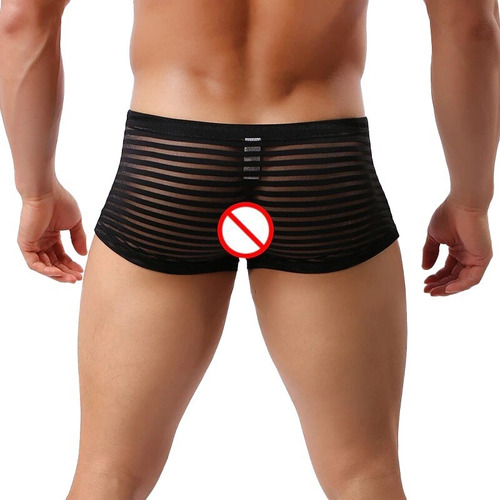 Ropa Interior Hombre Boxer Lineas Horizontal Transparente