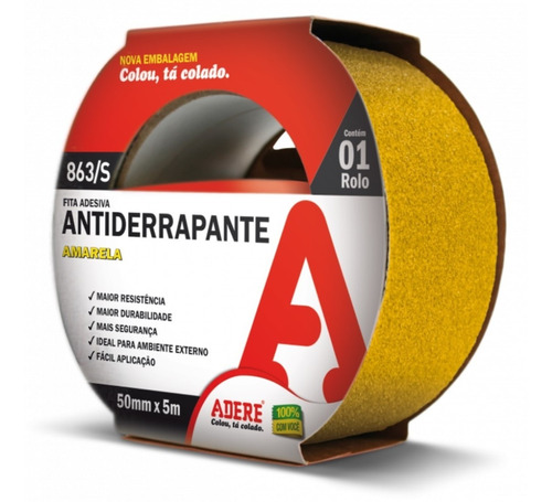 Fita Antiderrapante 863s 50mmx5m Amarelo Adere