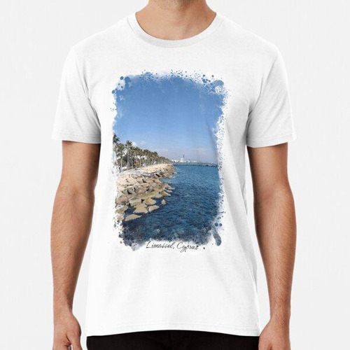 Remera Diseño De Viaje De La Costa De Limassol Chipre Algodo