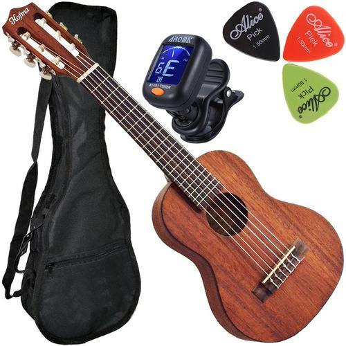 Kit Guitalele Acústico Baritono Canhoto Mogno Nylon Gk6m