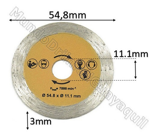 Imagen 2 de 3 de Mini Hoja De Sierra Circular Dremel O Taladro Metal, Plástic