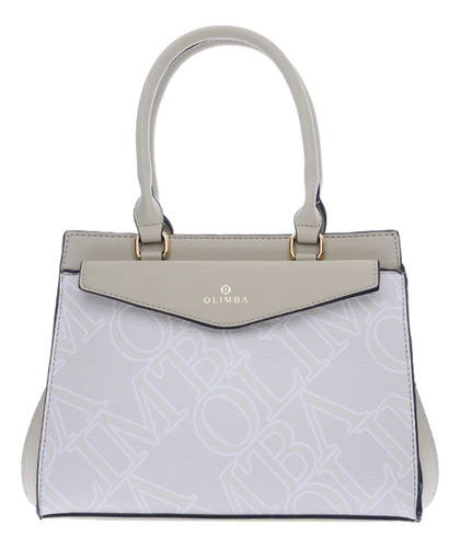 Bolsa Olimba Tote Mujer De Moda Grande Asa Doble Casual 9787 Beige Lisa Oro