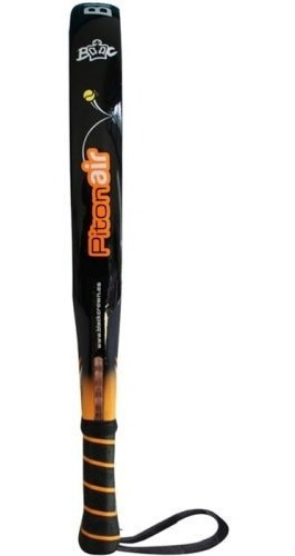 Paleta de pádel Black Crown Piton Air 2020 color negro/naranja