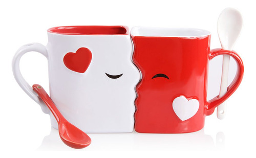 Besos Tazas Set Exquisitamente Elaborado Dos Grandes Copas C