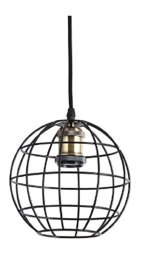 Lustre Pendente Gradeado Redondo E27 Preto Mbled Nordecor 110V/220V