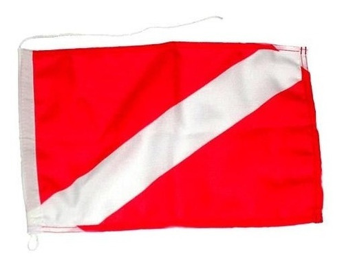 Bandera De Buceo En Seda Doble Costura 33x22