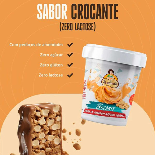 Pasta De Amendoim Crocante Zero 450g La Ganexa