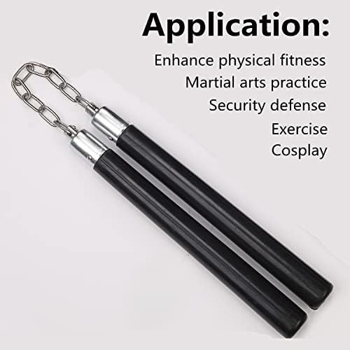 Nunchucks, Entrenamiento Seguro Goma Sólida Con Cadena