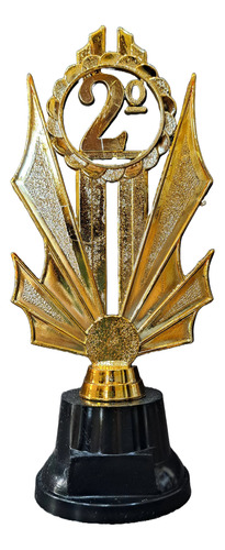 Trofeo Plástico Corona Segundo Puesto 2° 21cm Souvenir