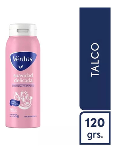Veritas Talco Desodorante En Polvo Suavidad Delicada 120g