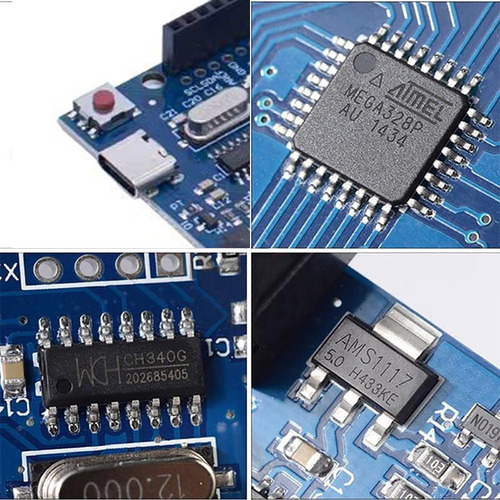 Fabricante Compatible Con Arduino Uno R3 Atmega328 Smd Sin Cable Usb