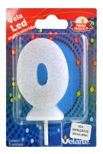 Imagem 2 de 3 de Vela De Aniversário Com Led Multicolorido