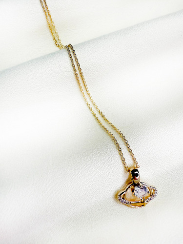 Collar Dije Set 2 Aretes Oro Laminado 18k Mujer Joyeria