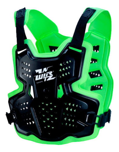 Pechera Motocross Enduro Wirtz Elevate Proteccion Verde