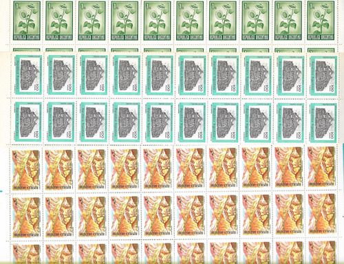 300 Estampillas Argentinas Mint. 3 Planchas Completas Dif