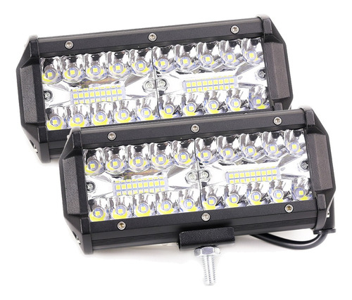 Par Faros Bar Led Auxiliares 120w,16cm,12v-24v Moto )