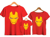 Comprar Kit Família Camisetas 3 Peças Pai Mãe Filho(a Homem De Ferro