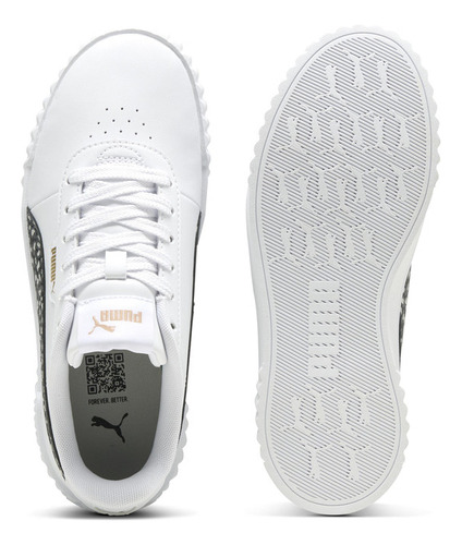 Zapatilla Puma Carina 3.0 Animal Jr Blanco Joven