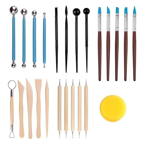 24pcs Polymer Clay Tools Pottery Tools, Modeling Clay T...