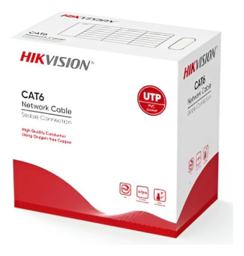 Cable Utp Cat6 Hikvision 100% Cobre 305mts Exterior Negro Jw