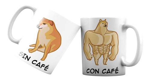 Tazón Taza Mug Cheems Musculoso Perrito Meme  Monstruatazas