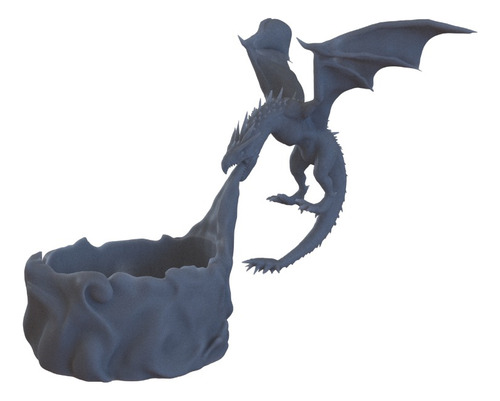 Maceta Dragon Colacuerno Harry Potter  Impresa Resina 3d