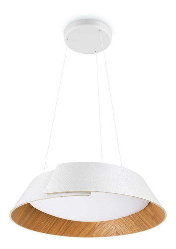 Colgante Philips Embrace Madera Nórdico Led 24w Escandinavo