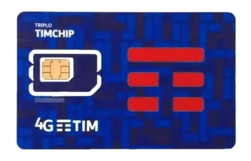 comprar 01x Chip Tim 4g Pré Pago Qualquer Ddd + 10 Reais De Recarga
