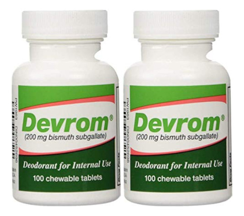 Desodorante Interno Tablets Devrom 200 Mg 100 Comprimidos Ma