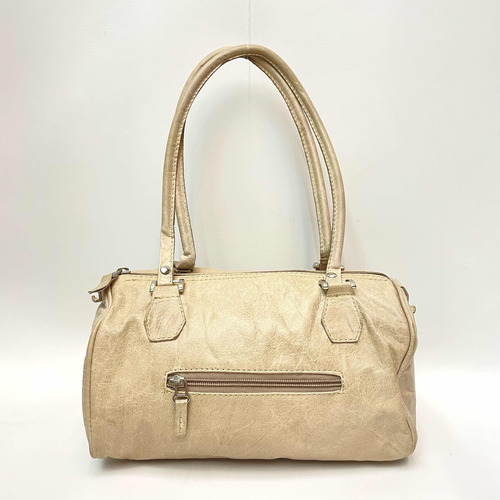 Cartera Satchel Shoulders Beige Grisáceo Perfecta