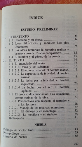 Niebla , Novela De Miguel De Unamuno (Usado)