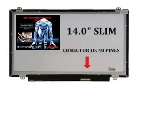 Display Pantalla B140xtn03.6 Hp 15-v014l14 Slim 40 Pines 