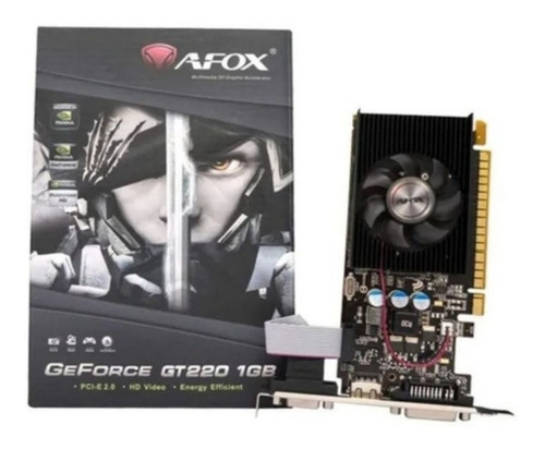 Imagem 1 de 4 de Placa De Vídeo Nvidia Geforce Gt220 1gb Ddr3 128-bits Afox