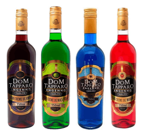 Kit 4 Licores Ideal P/ Gin Coquetel Aperitivo Dom Tapparo