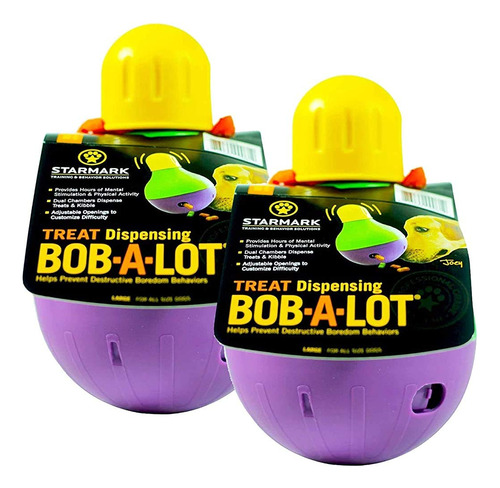 Starmark Bob-a-lot - Juguetes Interactivos Para Perros (2 Un