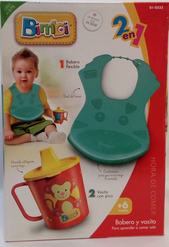 Bimbi  Babero Flexible Y Vaso Con Pico