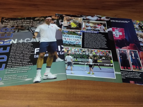 (a286) Roger Federer * Clippings Revista 4 Pgs * 2019