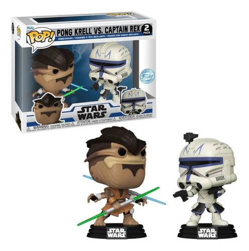 Funko Pop! Clone Wars. Duelo Pong Krell Vs Captain Rex. S.e