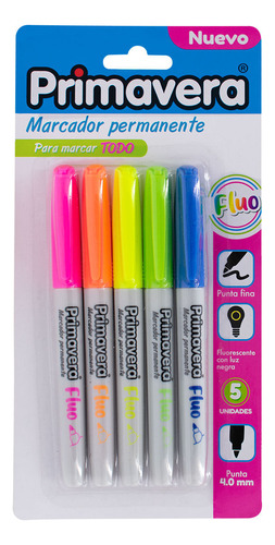 Marcadores Permanentes Fluo X 5