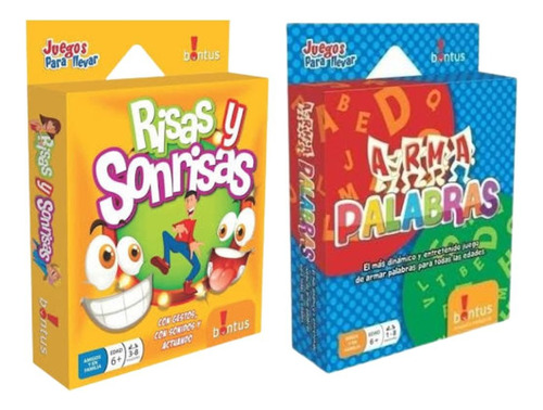 Set Juego De Cartas Arma Palabras +  Risas Y Sonrisas